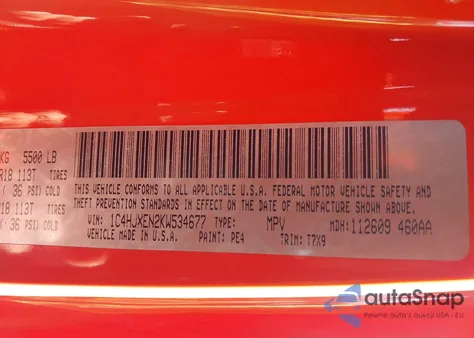 2019 Jeep Wrangler Unlimited Sahara 4X4 z USA, uszkodzony, nr VIN 1C4HJXEN2KW534677